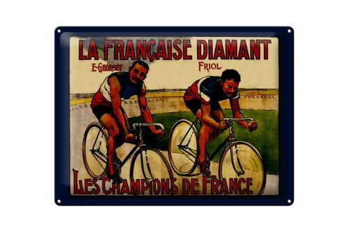 Blechschild Retro 40x30cm Fahrrad la francaise Diamant