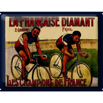 Targa in metallo retrò 40x30 cm bicicletta la francaise diamante