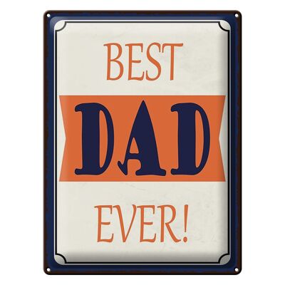 Blechschild Spruch 30x40cm best DAD ever bester Vater Geschenk