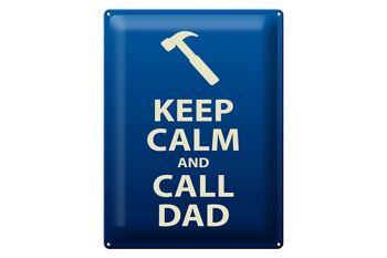 Panneau en étain disant 30x40cm Keep calm and call Dad gift 1