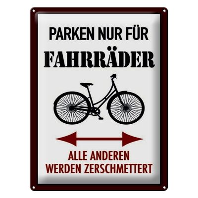 Metal sign Parking 30x40cm only for bicycles all others