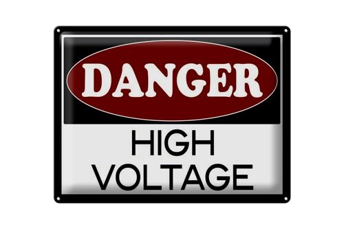 Blechschild Hinweis 40x30cm Danger high voltage