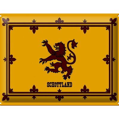 Blechschild Flagge 40x30cm Schottland Königswappen