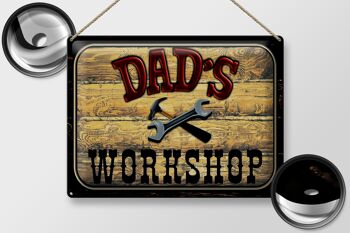 Plaque en tôle note 40x30cm Dad's Workshop outil bois 2