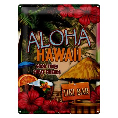 Blechschild Hawaii 30x40cm Aloha Tiki Bar good times great