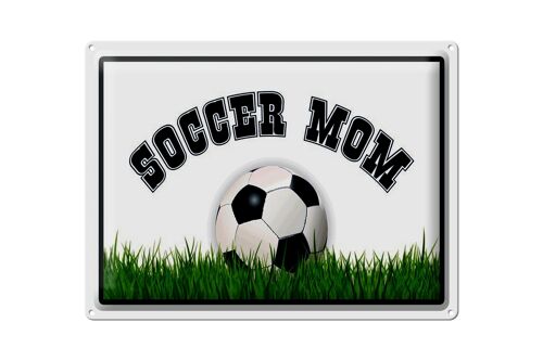 Blechschild Fußball 40x30cm Soccer Mom Fußball Mutter