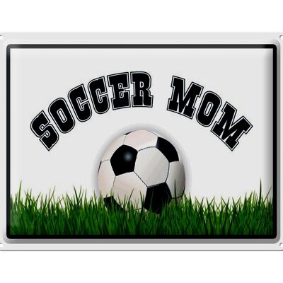 Cartel de chapa Fútbol 40x30cm Mamá de fútbol Madre de fútbol