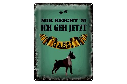 Blechschild Spruch 30x40cm mir reicht`s ich geh gassi Hund