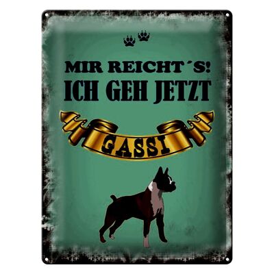 Blechschild Spruch 30x40cm mir reicht`s ich geh gassi Hund