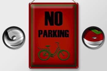 Plaque en tôle parking 30x40cm vélo pas de parking 2