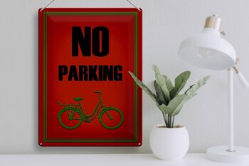 Plaque en tôle parking 30x40cm vélo pas de parking 3