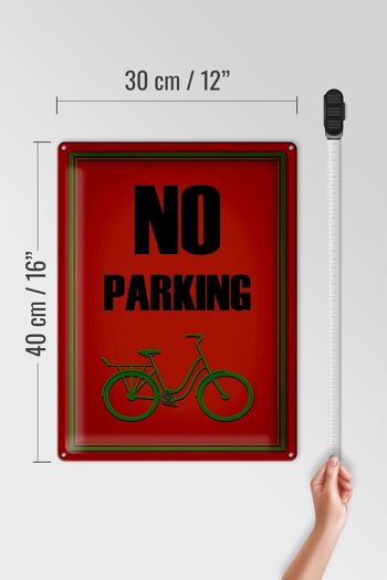 Plaque en tôle parking 30x40cm vélo pas de parking 4