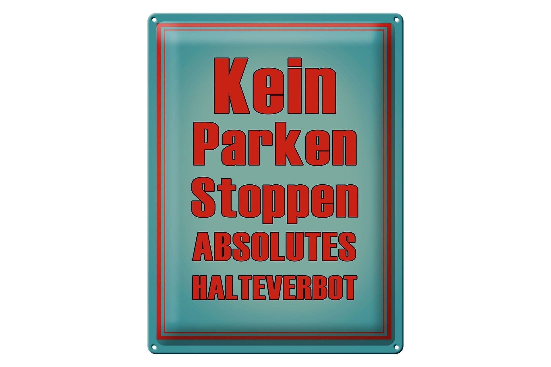 Cartel de chapa aviso 30x40cm no aparcar parar no aparcar