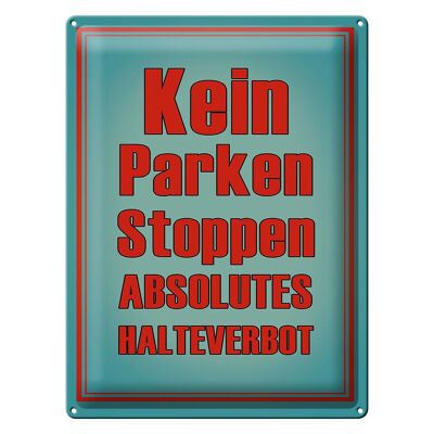 Blechschild Hinweis 30x40cm kein Parken Stoppen Halteverbot