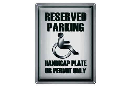 Blechschild Parken 30x40cm Parking handicap plate or