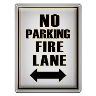 Blechschild Hinweis 30x40cm No Parking fire lane left right