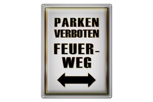 Blechschild Hinweis 30x40cm Parken verboten Feuerweg