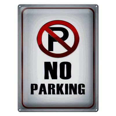 Metal sign notice 30x40cm parking lot No Parking
