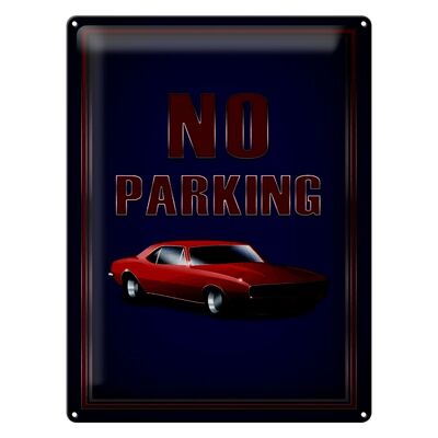 Metal sign notice 30x40cm Car No Parking