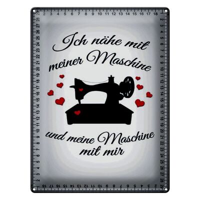 Blechschild Spruch 30x40cm ich nähe mit meiner Maschine