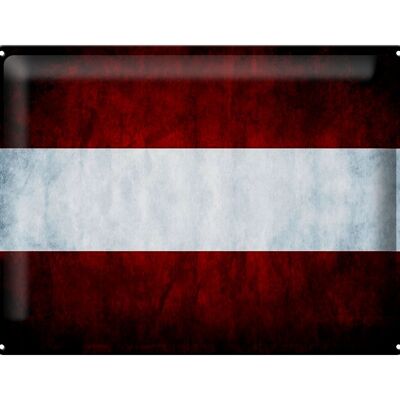 Targa in metallo bandiera 40x30 cm Bandiera dell'Austria