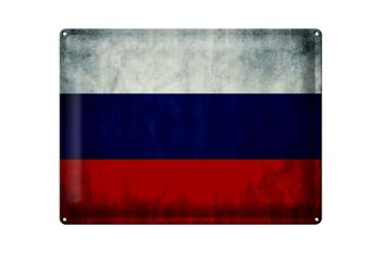 Drapeau en étain 40x30cm, drapeau de la russie, drapeau de la russie 1