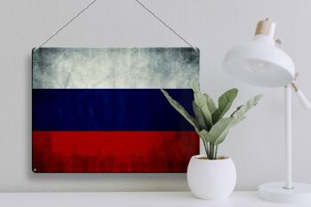 Drapeau en étain 40x30cm, drapeau de la russie, drapeau de la russie 3