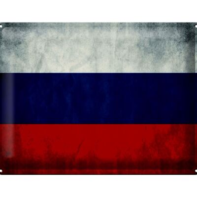 Blechschild Flagge 40x30cm Russland Fahne Russia Flag