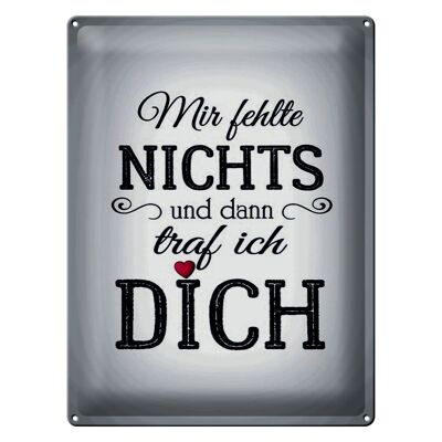 Blechschild Spruch 30x40cm und dann traf ich DICH Herz