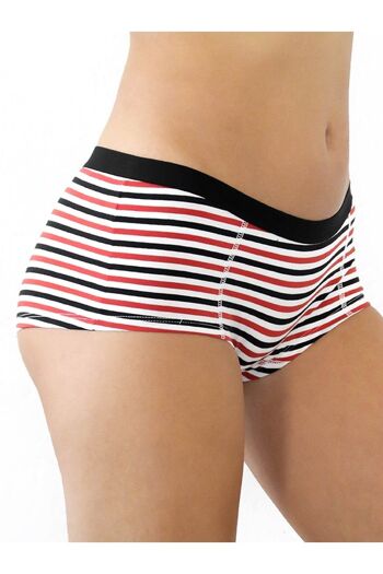 1142-09 | Shorty femme - naturel blanc-rouge-noir 3