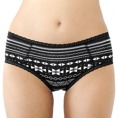 1131-13 | Ladies hipster with lace - black and white