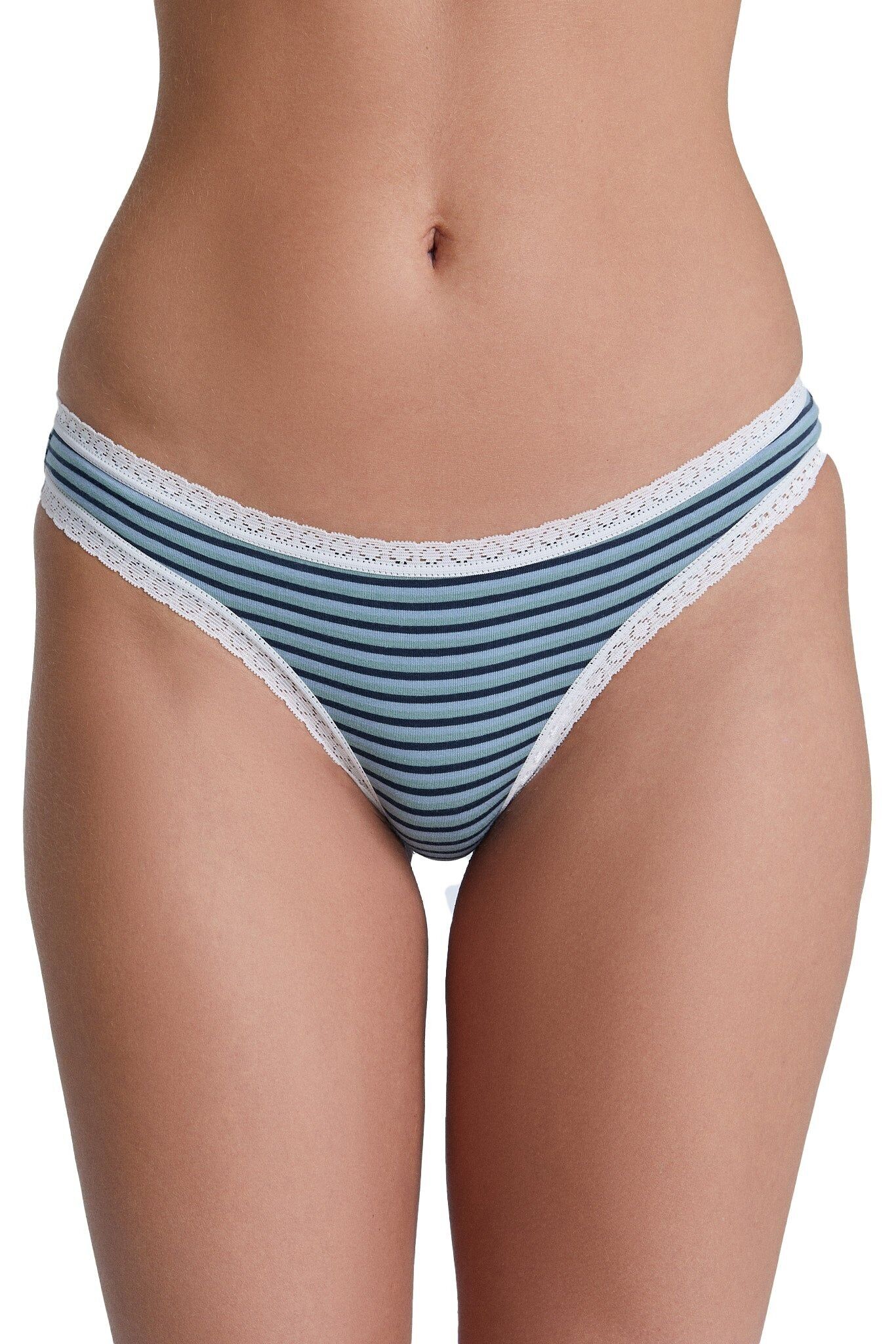 1111-083 | Slip da donna - Agave/Navy/Grigio Blu