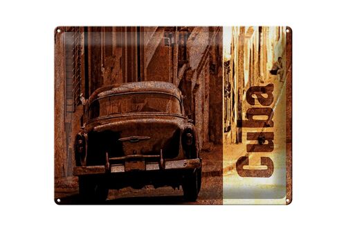 Blechschild Spruch 40x30cm Kuba Auto Oldtimer Retro