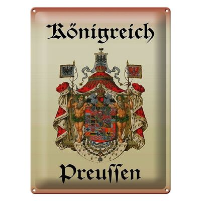 Targa in metallo con scritta Regno di Prussia 30x40 cm