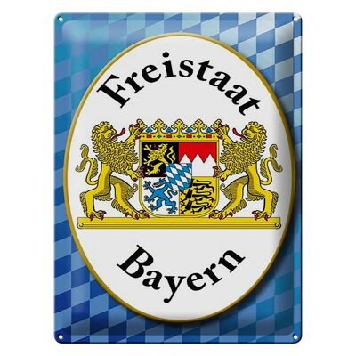 Blechschild Spruch 30x40cm Freistaat Bayern Wappen