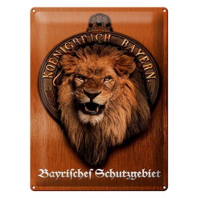 Cartel de chapa que dice León del Reino de Baviera 30x40 cm