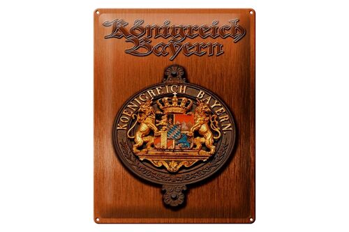 Blechschild Spruch 30x40cm Königreich Bayern Wappen