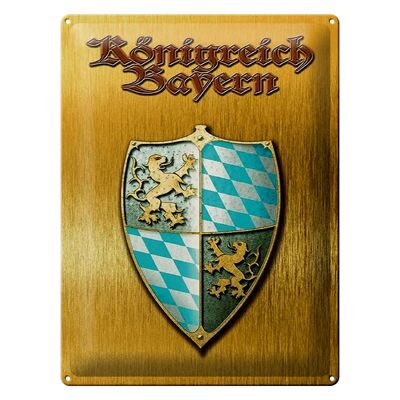 Targa in metallo con scritta Regno di Baviera 30x40 cm