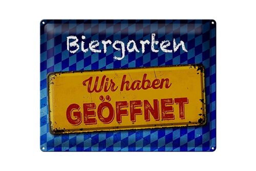 Blechschild Bayern 40x30cm Biergarten wir haben geöffnet