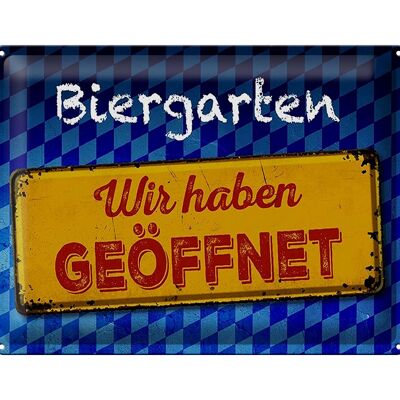 Blechschild Bayern 40x30cm Biergarten wir haben geöffnet