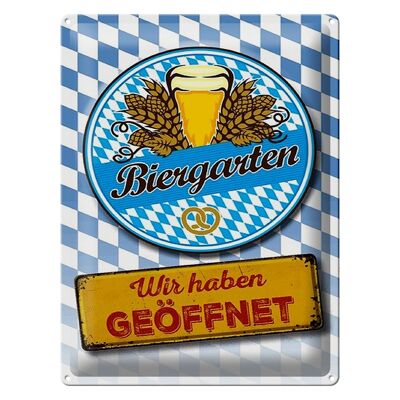 Blechschild Bayern 30x40cm Biergarten wir haben geöffnet