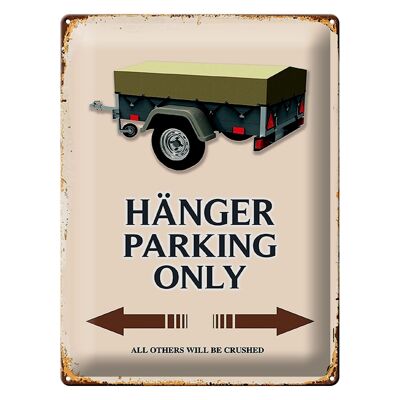 Metal sign saying 30x40cm hanger parking only all others