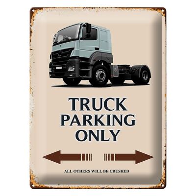 Letrero de chapa que dice 30x40cm Truck Parking only all others