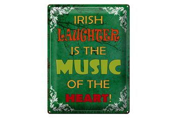 Plaque en étain disant 30x40cm Le rire irlandais est la musique de 1