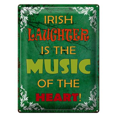 Blechschild Spruch 30x40cm irish laughter is the music of