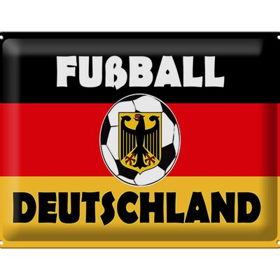 Cartel de chapa con texto "Fútbol Alemania" 40x30 cm