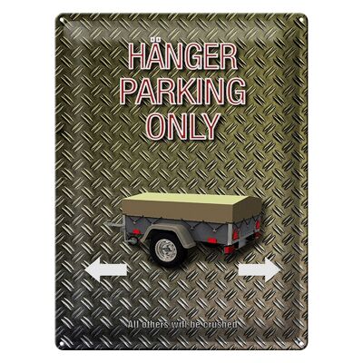 Metal sign saying 30x40cm hanging parking only wall decoration