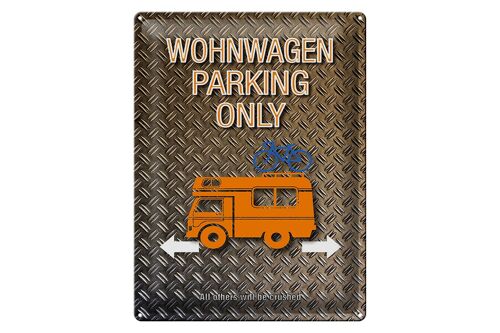 Blechschild Spruch 30x40cm Wohnwagen parking only