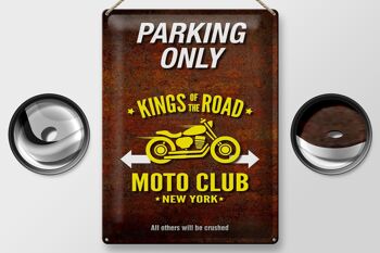 Panneau en étain indiquant 30x40cm parking uniquement moto club new york 2