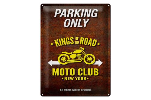 Blechschild Spruch 30x40cm parking only moto club new york